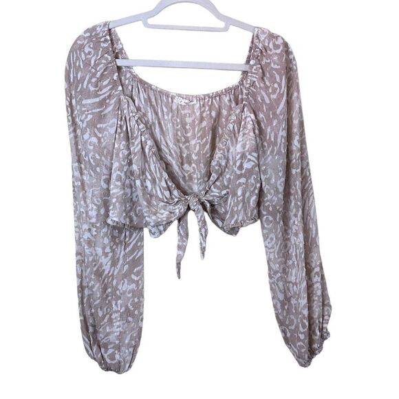 Endless Blu. Crop Blouse Size Large - Picture 5 of 11